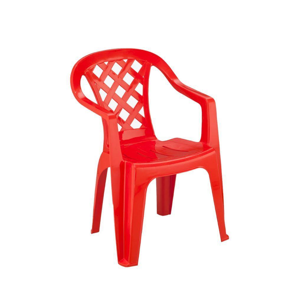 Cadeira Plástica Empilhável Giorgia Vermelha Pisani - 1