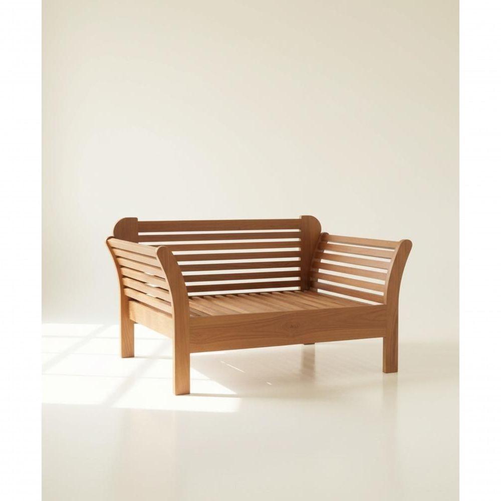 Sofá Cama 1,00 X 1,00-190 Aberta - Madeira Maciça - Móveis De Gramado - Castanho - 1