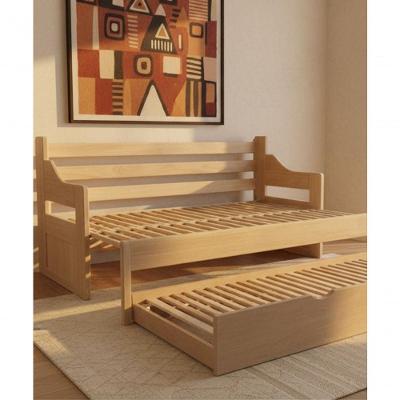 Sofá Cama Tricama 1,90l X 1,00p-1,90aberto X 80a - Madeira Maciça - Móveis De Gramado - Castanho
