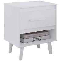 Kit 2 Mesas De Cabeceiras 1 Gaveta E Nicho Lima Branco - 2