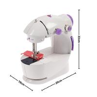 Mini Maquina De Costura Eletrica Bivolt Portatil Reta Com Pedal Kit Bobinas Agulha Domestica - 7