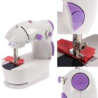 Mini Maquina De Costura Eletrica Bivolt Portatil Reta Com Pedal Kit Bobinas Agulha Domestica - 8