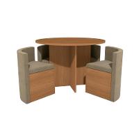 Conjunto Sala De Jantar Nira Kappesberg 4 Cadeiras Veludo Bege - 2