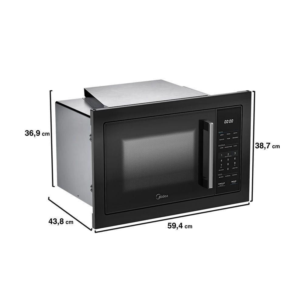 Micro-ondas de Embutir 35L Preto Midea MGB35M1 - 110V - 5