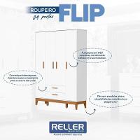 Guarda Roupa Infantil 4 Portas Com Berço Americano Flip Branco Acetinado Com Colchão Gazin - Reller - 10