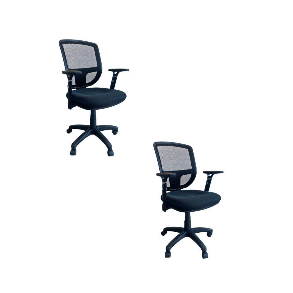 Kit 2 Cadeiras De Escritório Diretor Oficial Ergon Uni + E-book - 1