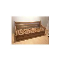 Sofá Cama Tricama 1,90l X 80-1,40p X 80a - Madeira Maciça - Móveis De Gramado - Castanho - 4