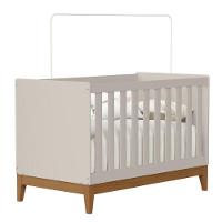 Guarda Roupa Infantil 3 Portas Com Berço Americano Flip Areia Acetinado Com Colchão Gazin - Reller - 6