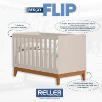 Guarda Roupa Infantil 3 Portas Com Berço Americano Flip Areia Acetinado Com Colchão Gazin - Reller - 9