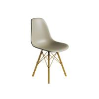 Conjunto 3 Cadeiras Eames Estilo Moderno Em Ferro Dourado Com Assento Fendi - 5