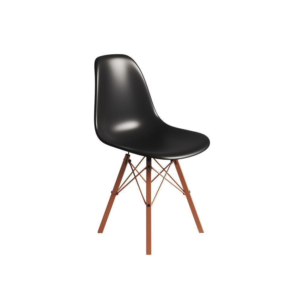 Cadeira Eames Tubo Ferro Cobre Assento Preto - 3