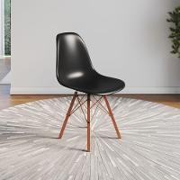 Cadeira Eames Tubo Ferro Cobre Assento Preto - 1