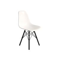 Conjunto 2 Cadeiras Eames Design Moderno Tubo De Ferro Preto Assento Branco - 5