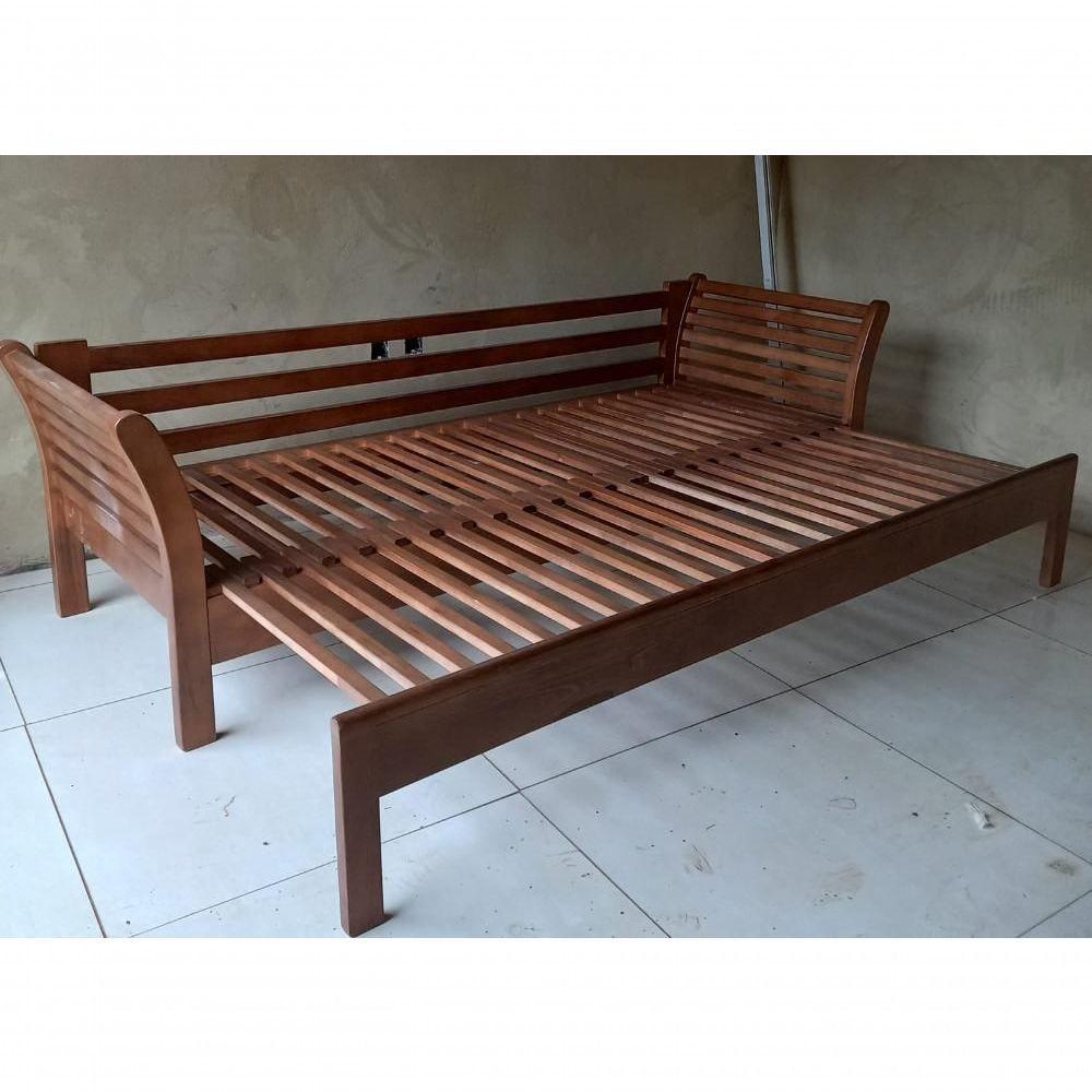 Sofá Cama 2,30l X 90p-1,40aberto X 80a - Madeira Maciça - Móveis De Gramado - Castanho - 5