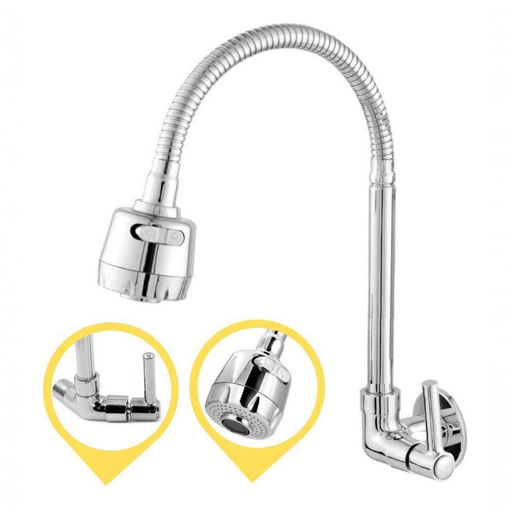 Torneira Gourmet Para Pia Cozinha Parede Luxo Sn03cr Snel Me - 7