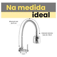 Torneira Gourmet Para Pia Cozinha Parede Luxo Sn03cr Snel Me - 5