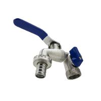 Torneira Esfera Metal 2 Saídas Tanque Máquina De Lavar Mangueira Jardim - 3