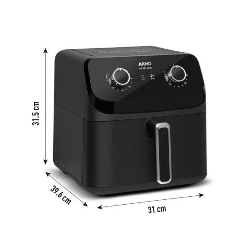 Fritadeira Sem Óleo Air Fryer Arno Mega Afm7 7,5l Preta 220V - 9