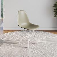 Conjunto 4 Cadeiras Eames Estilo Moderno Em Ferro Branco Com Assento Fendi - 2