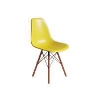 Conjunto 2 Cadeiras Eames Estilo Moderno Em Ferro Cobre Com Assento Amarelo - 5