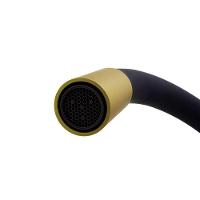 Torneira De Cozinha/banheiro Parede Flexível Preta E Dourada ¼ De Volta 3068 C61 - 6