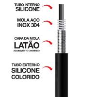 Torneira De Cozinha/banheiro Parede Flexível Preta E Dourada ¼ De Volta 3068 C61 - 7