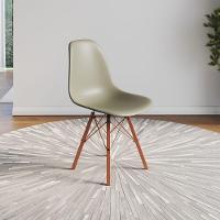 Conjunto 4 Cadeiras Eames Estilo Moderno Em Ferro Cobre Com Assento Fendi - 2
