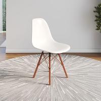 Cadeira Eames Design Moderno Tubo De Ferro Cobre Assento Branco - 1