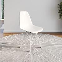 Conjunto 4 Cadeiras Eames Design Moderno Tubo De Ferro Branco Assento Branco - 2