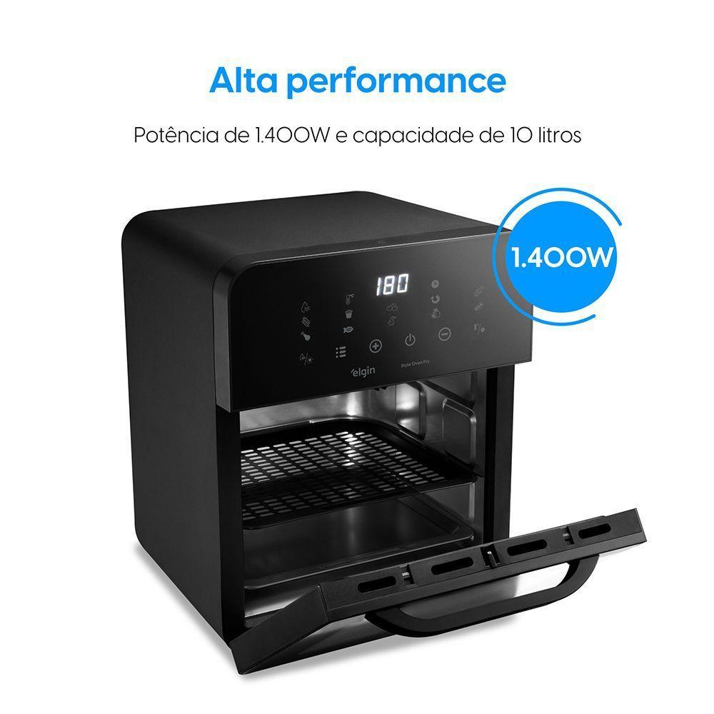 Fritadeira Air Fryer Forno Style Oven Fry 10 Litros 110v 1.400w Grelha Removível Com Painel Digital - 3