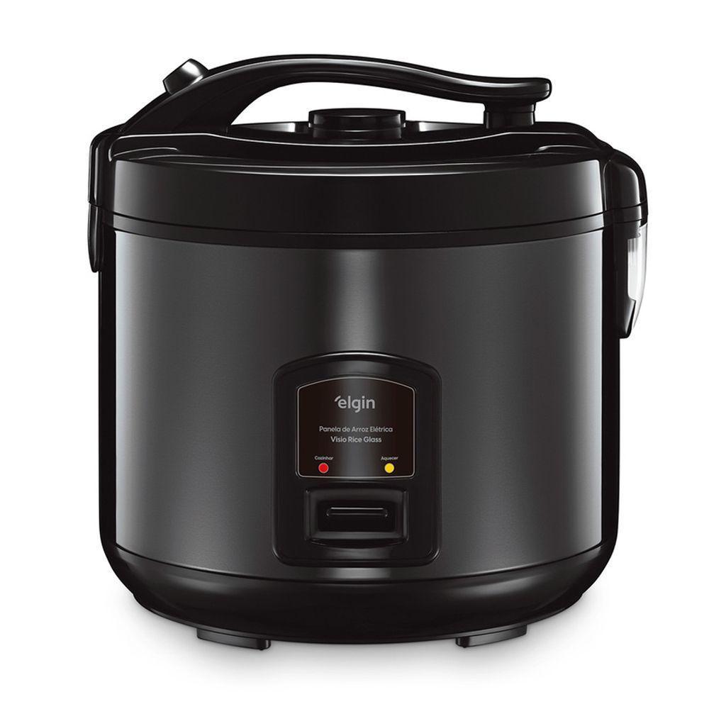 Panela Elétrica de Arroz Visio Rice Glass 10 Xícaras 700W Preta com Tampa de Vidro e Acessórios 110V - 1