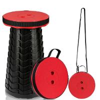 Banqueta Telescopica Dobravel Com Alca Pratica Para Pesca Praia Fila Show Acampamento Bolsa Portatil Vermelha - 6
