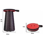 Banqueta Telescopica Dobravel Com Alca Pratica Para Pesca Praia Fila Show Acampamento Bolsa Portatil Vermelha - 7