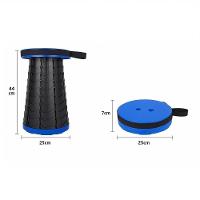 Cadeira Banco Dobravel Alca Bolsa Banqueta Retratil Acampamento Praia Pesca Fila Idoso Crinca Adulto Azul - 7