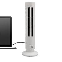 Ventilador Torre Vertical Portatil Usb Mini Bivolt Compacto 2 Velocidades Mesa Escritorio Branco