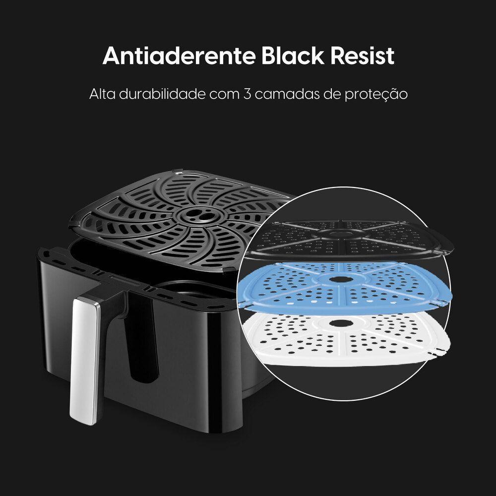 Fritadeira Air fryer Gran Fry 8 Litros 1.750W Preta Grelha Removível 220V - 5