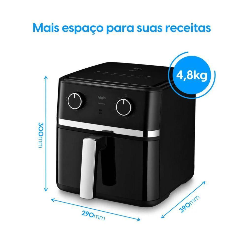 Fritadeira Air fryer Gran Fry 8 Litros 1.750W Preta Grelha Removível 220V - 7