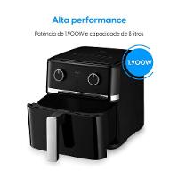 Fritadeira Air fryer Gran Fry 8 Litros 1.750W Preta Grelha Removível 220V - 2