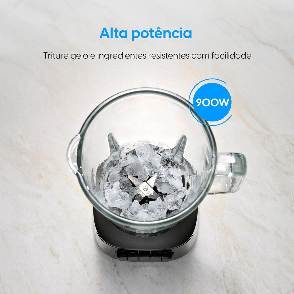 Liquidificador Super Force 1,9L 900W Preto e Jarra de Vidro 220V - 5