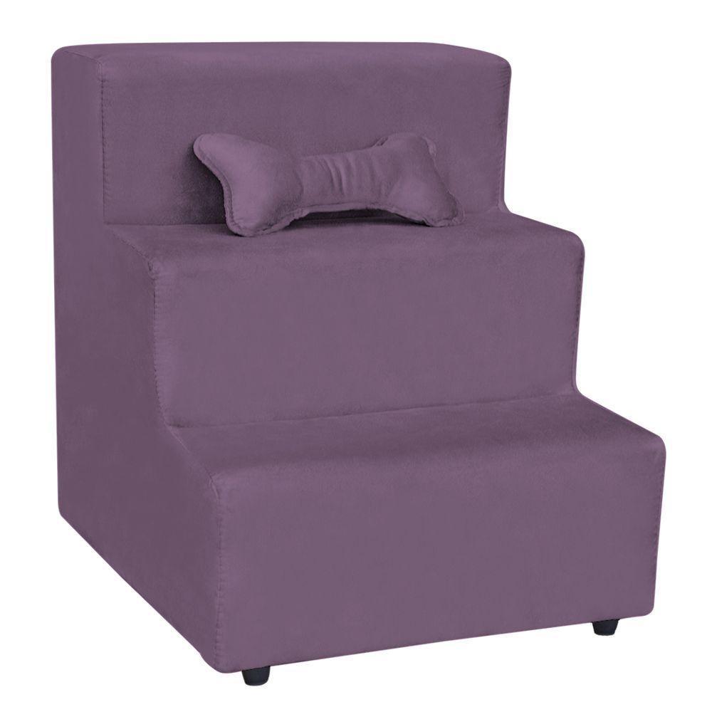 Escadinha Pet 3 Degraus Cachorro E Gato Suede - 3