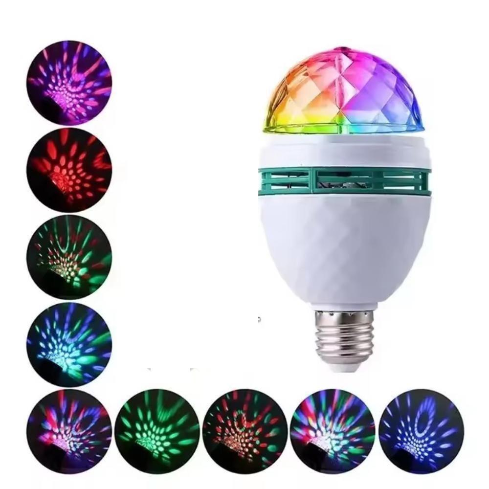 Lampada Led Luz Muda Cor Festa Rgb Giratoria Strobo Cromoterapia Colorida Globo Discoteca Luminacao Bivolt - 6