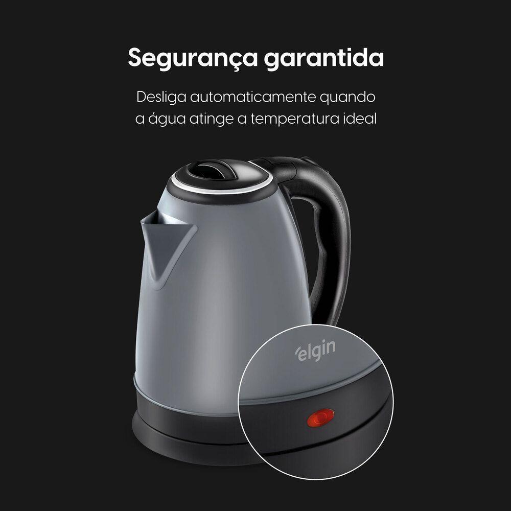 Chaleira Inox Lunar 2L - Jarra Sem Fio Desligamento Automático 1.200W 110V - 2
