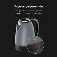 Chaleira Inox Lunar 2L - Jarra Sem Fio Desligamento Automático 1.200W 110V - 2
