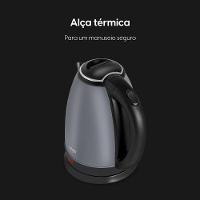 Chaleira Inox Lunar 2L - Jarra Sem Fio Desligamento Automático 1.200W 110V - 3
