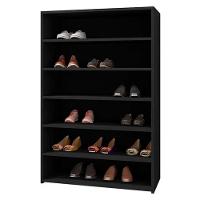 Sapateira Para Quarto 5 Prateleiras Lais Ajl Móveis Preto - 1