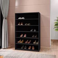 Sapateira Para Quarto 5 Prateleiras Lais Ajl Móveis Preto - 2