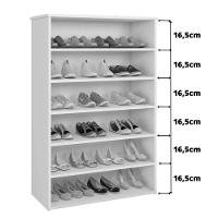 Sapateira Para Quarto 5 Prateleiras Lais Ajl Móveis Preto - 4