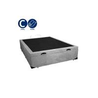 Cama Box Baú Casal Whc Suede Cinza 138x188x42 - 2