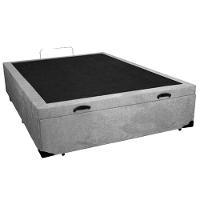 Cama Box Baú Casal Whc Suede Cinza 138x188x42 - 5