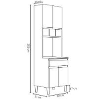 Paneleiro Duplo Cozinha 4 Portas Andréia Ajl Móveis - 4